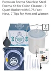 15 Piece Stainless Steel Enema Kit Coffee Colon Cleansing Bucket Set New. Price: $39.99.