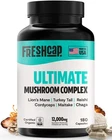 Freshcap Ultimate Mushroom 12,000MG Capsules Organic Immune Brain Support 180CT New. Price: $107.90.