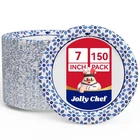 Disposable Paper Plates 7 Inch 150 Count Heavy Duty Soak Proof Blue Jolly Chef New. Price: $46.99.