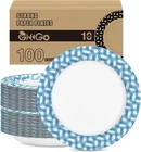 Ginkgo 100 Count Inch Disposable Paper Plates Heavy Duty New. Price: $35.08.