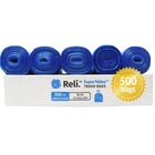 Trash Bags 13 Gallon 500 Count Blue Kitchen Recycling Reli Supervalue Bulk Tall New. Price: $89.99.