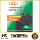 Hdx 33-39 Gal Heavy Duty Drawstring Trash Bags 50CT Black New. Price: $19.99.