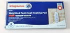 Walgreens Fast-heat Moist Or Dry Weighted Heating Pad 6" X 15" Plush & Washable New. Price: $10.00.