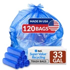 Recycling Bags Gallon 1 Count Blue Trash Garbage Reli Supervalue 30-33 New. Price: $51.99.