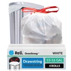 Reli. Tall Kitchen Drawstring Trash Bags 13 Count (pack Of 500), White New. Price: $80.90.