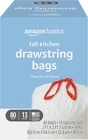 Tall Kitchen Drawstring Trash Bags, Clean Fresh Scent, 13 Gallon, Odor Control, New. Price: $18.19.