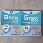 Vicks Sinex Severe All-in-one Sinus Pressure, Congestion, Pain Liquicaps 24 Ct New. Price: $13.90.