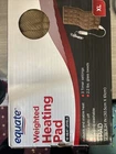 Equate Weighted Heating Pad Brown Xl 12X24 2.2LB 3 Time Settings Machine Washabl. Price: $7.77.