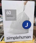 Simplehuman Dispenser Pack 60 Count White 30-45L New. Price: $35.19.