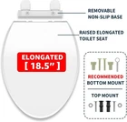 2 Inch Raised Toilet Seat For Seniors, Round Usa, HL440STS-001, White New. Price: $43.99.