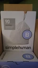 90 Ct. Simplehuman Size Custom Fit Drawstring Trash Bags Liners - New. Price: $25.46.