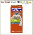 Hefty Recycling Trash Bags Scent Free Clear 30 Gallon 36 Count New. Price: $17.50.