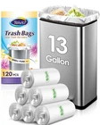 13 Gallon 120 Counts Strong Trash Bags Tall Kitchen Garbage By Teivio, 1... New. Price: $20.13.