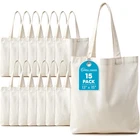 Simpli-magic Canvas Tote Bag 13"X15" (15 Pack) Thick Pack, Natural New. Price: $38.05.
