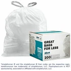 Plasticplace Custom Fit Trash Bags Compatible With Simplehuman Code D, 200 Count New. Price: $34.59.