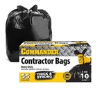 55 Gal Contractor Trash Bags Heavy Duty Mil Flap Tie Black 36X56 In 10 Pack New. Price: $15.25.