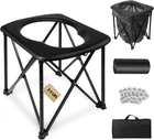 15.6'' Portable Toilet For Camping, Ultralight Foldable Xl, Black New. Price: $61.82.