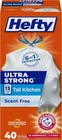 Hefty Ultra Strong 13 Gallon Trash Bags, Tall Kitchen Size, New. Price: $12.93.