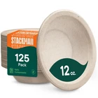 Stack Man Paper Bowls, 100% Compostable Disposable Soup 125-PACK Oz... New. Price: $31.67.