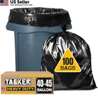 Tasker 44-45 Gallon Trash Bags Heavy Duty, Count (pack Of 100), Black New. Price: $68.13.