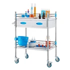 Vevor Medical Dental Lab Serving Cart Trolley 2 Tiers Portable Stainless Steel New. Price: $103.99.