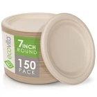 100% Compostable Plates 7 In. 150 Disposable Eco Friendly Sturdy T... New. Price: $46.03.
