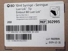 Bd Becton-dickinson 302995 Luer-lok Tip 10ML (case Of 200) New. Price: $49.99.