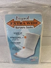 2 Pairs Extra-wide Bariatric Socks Adult Unisex Size 30" Stretch White Usa New. Price: $25.00.