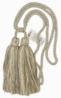 Conso Duke 11888 N01 Cream Dark Sand 9" Double Tassel Drapery Curtain Tieback New. Price: $10.20.