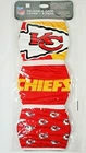 3 Nfl Kansas City Chiefs Cloth Reusable Face Masks Cover Washable Cotton Adult New. Price: $11.99.