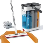 Flat Mop Bucket System 3 Tank 65 4 Washable Pads Hardwood Vinyl Tile Homettler New. Price: $59.99.