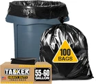 Tasker 55-60 Gallon Trash Bags Heavy Duty, (value Pack 100 W/ties) Large Bl New. Price: $70.87.
