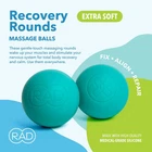 Rad Recovery Rounds - Extra Soft Yoga Deep Tissue Massage Ball Set 2 Pack New. Price: $25.00.