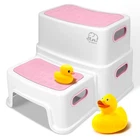 Toddler Step Stool For Toilet, Two Kids White-pink New. Price: $37.31.
