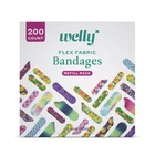 Adhesive Fabric Bandages 200 Count Assorted Shapes Patterns Welly Refill Ready New. Price: $46.99.