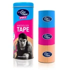 Curetape Cylinder Pack Sports Kinesiology Tape: 2 In. X 16.5 Ft. Blue/pink/beige New. Price: $23.98.