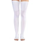 Dr. Comfort Thigh-high, Open Toe, Silicone Band, 18MMHG (size: M) White New. Price: $35.00.