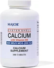 Major Oyster Shell Calcium 500 Mg. 300 Tablets (1 Bottle) New. Price: $14.99.