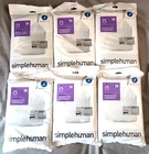 6 Pack Simplehuman Custom Fit Liners Code J 30-45L 8-12 Gal. 120 Trash Bags New. Price: $49.97.