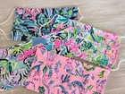 Set Of 4 Lilly Pulitzer Desinger Cloth Face Masks Multicolor Neon Reusable New. Price: $19.00.