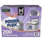 Members Mark Power Flex 13 Gallon Tall Kitchen Trash Bags Lavender Scent 200 Ct New. Price: $26.50.