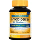 Newrhythm Probiotics 50 Billion Cfu 20 Strains, 60 Veggie Capsules, Ta. Price: $23.19.