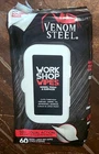 Venom Steel Work Shop 60 Pc. 8" X 12" Citrus Wipes Package W/free Shipping! New. Price: $28.89.