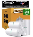 Ccliners 2-4 Gallon Clear Small Garbage Trash Bags, 440 Count New. Price: $23.99.