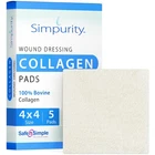 Simpurity Collagen Pads For Wounds 4" X 5 Count, Bovine D.... Price: $97.14.