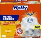 Ultra Strong Tall Kitchen Trash Bags, Citrus Twist Scent, 13 Gallon, 80 Count New. Price: $17.65.