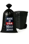 95 96 Gallon Heavy Duty Trash Bags 30 Count Large Black Garbage New. Price: $57.69.