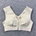 Tommie Copper Shoulder Support Sports Bra Large Activewear Zip Front Gym Beige Pre-owned. Price: $24.99.