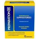 Preparation Hemorrhoid Suppositories For Itching And 12 Count (pack Of 1) New. Price: $13.24.