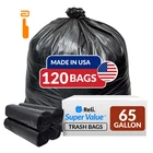 Reli. Supervalue 65 Gallon Trash Bags Count (pack Of 120), Black New. Price: $82.99.